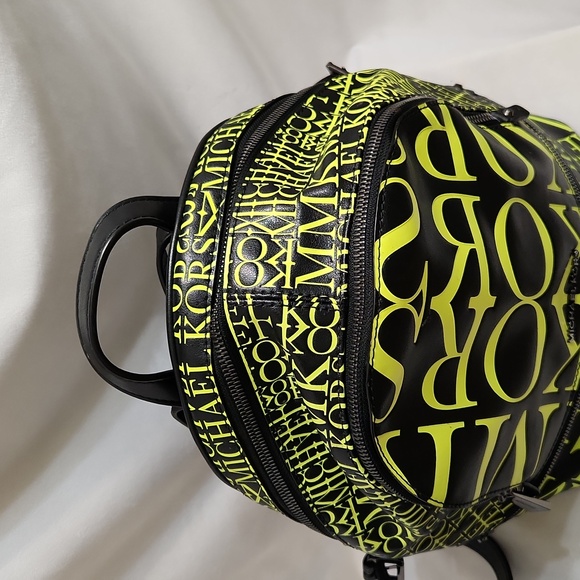 Michael Kors Rhea Medium Newsprint Print Logo Leather Backpack main image 5